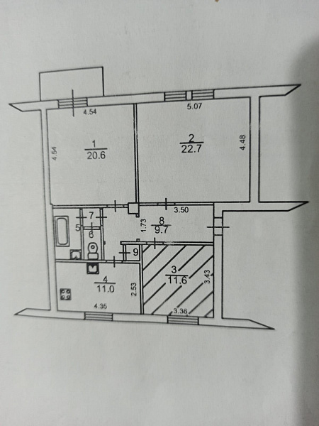 Продается 3кк ул Первомайская, д. 16